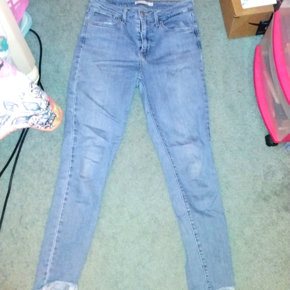 High rise skinny jeans
